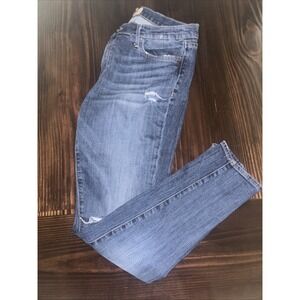 Driftwood Anthropologie Marilyn Distressed Dark Wash Jeans  - Size 30